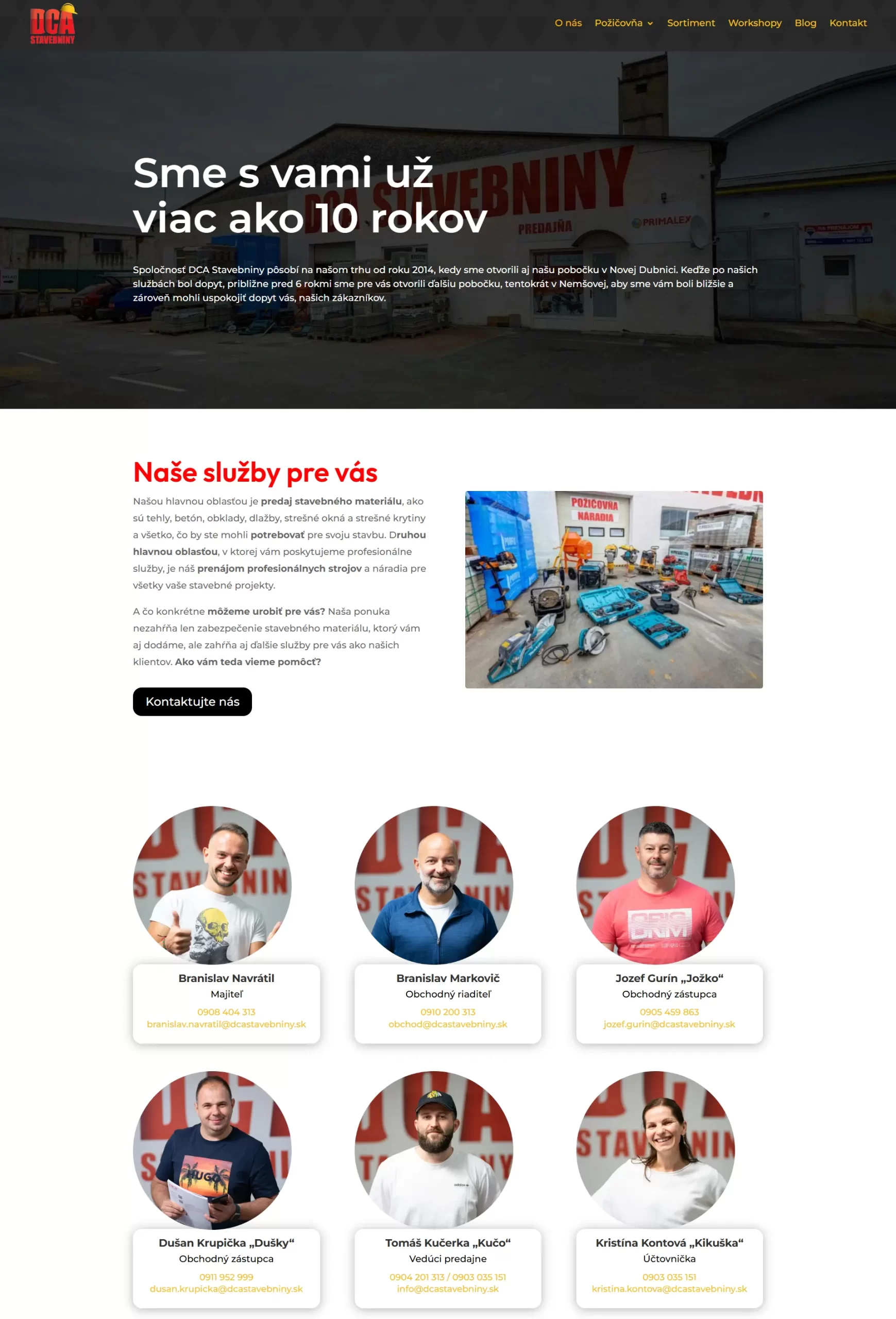 DCA - o nás Redesign eshopu