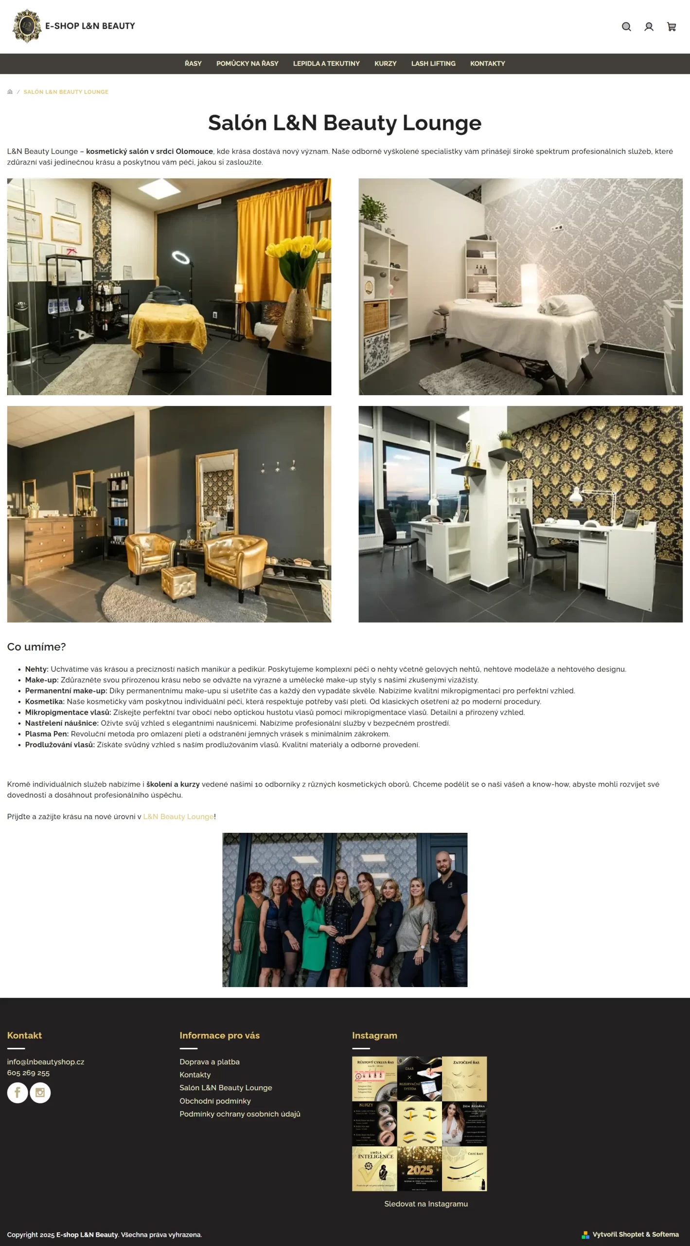 L&N Beauty - o nás  Redesign eshopu
